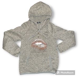 (Will make avail. again our I locate) Leopard lips hoodie